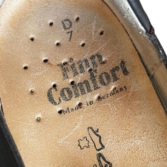 FINN COMFORT Germany Leather Mary Jane Slip-On Shoes Dark Brown 7 - Picture 9 of 13